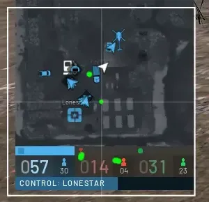2D radar with vehicle positions