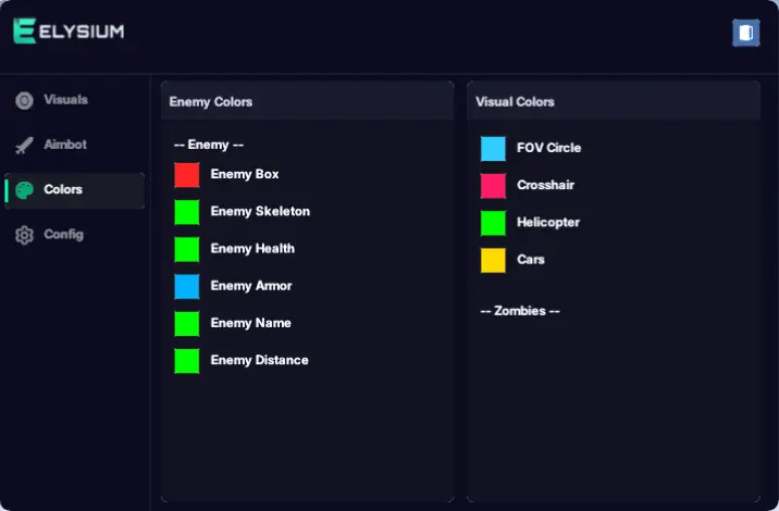 colors tab
